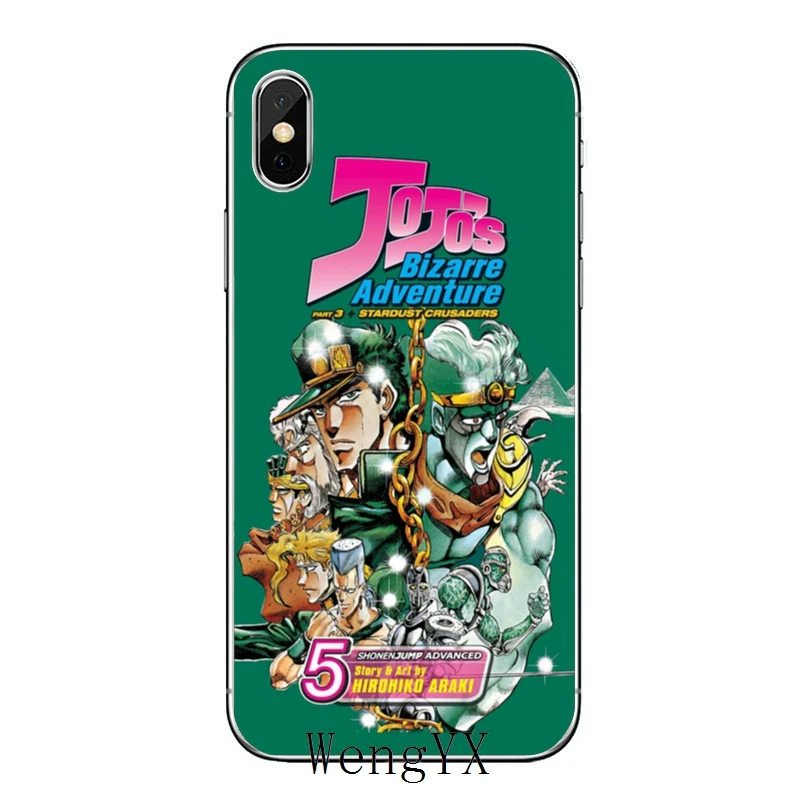 JoJo невероятное приключение для iPhone 11 pro XR X XS Max 8 7 6s plus SE 5S 5c iPod Touch 5 6 прозрачный чехол - Цвет: Adventure-A-01