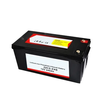 شراءEXLIPORC Deep Cycle Rechargeable Lithium Ion Battery 12V 240Ah Solar Energy Storage Battery LiFePO4 Battery