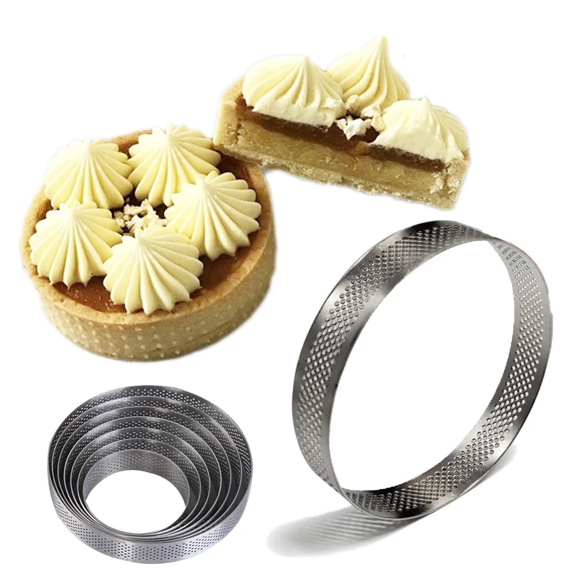 60/80 мм Мини Tart кольцо из нержавеющей стали клетчатая форма маленький круглый