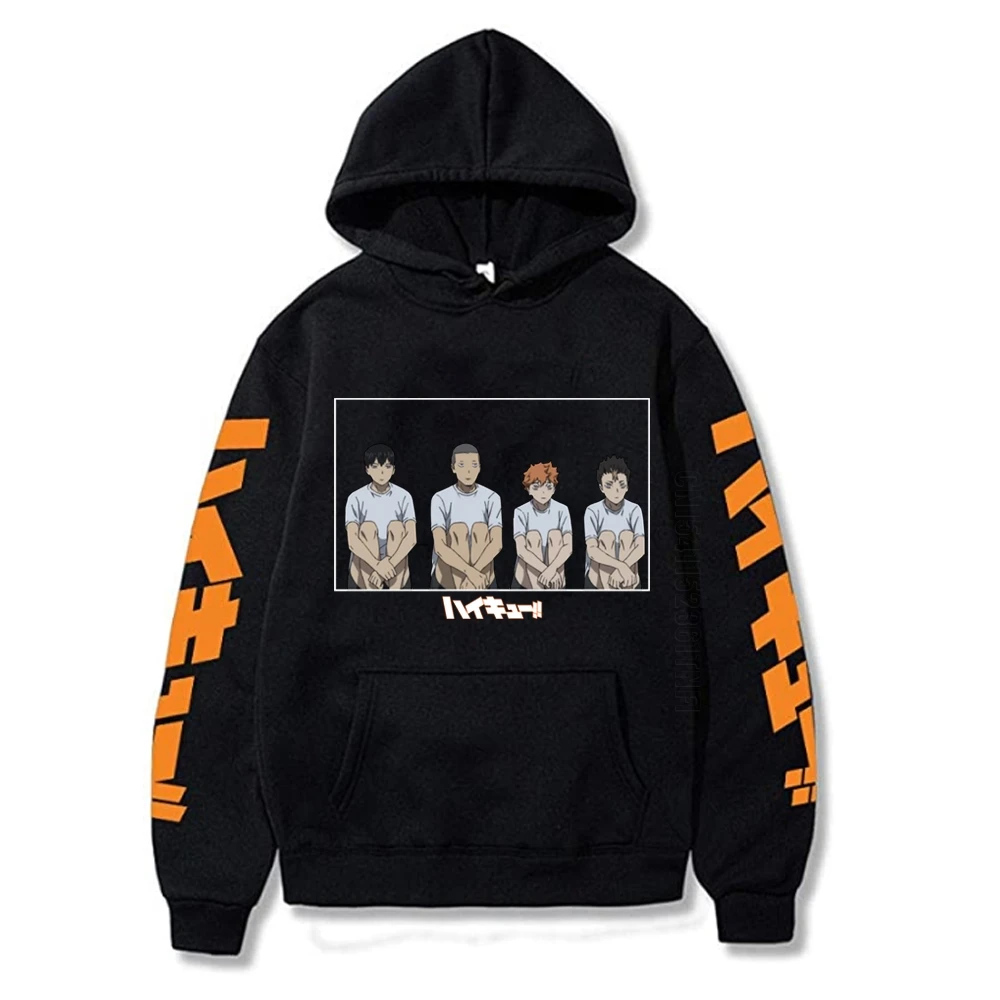 

Haikyuu Hoodies Kuroo Anime Bokuto Manga Shoyo Volleyball Men Hoodie Sweatshirt Pullover Long Sleeve Crew Neck