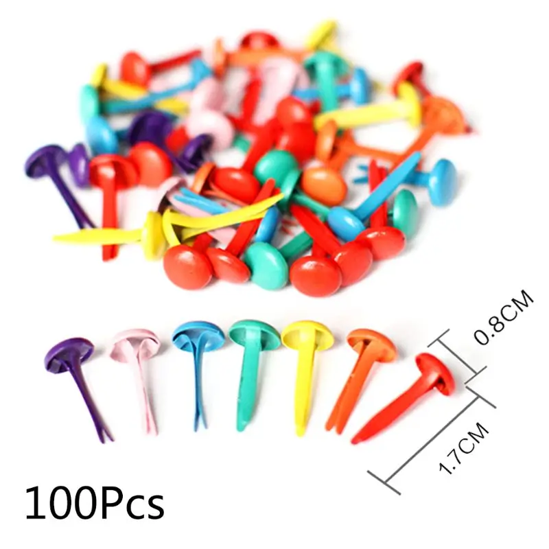 3 Round Metal Brads Paper Fastener For Scrapbooking Accessories Children Kids Crafts Embellishments D2TD - Цвет: 3