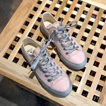 

2019 autumn new flat canvas shoes women fashion simple solid color comfortable casual shoes