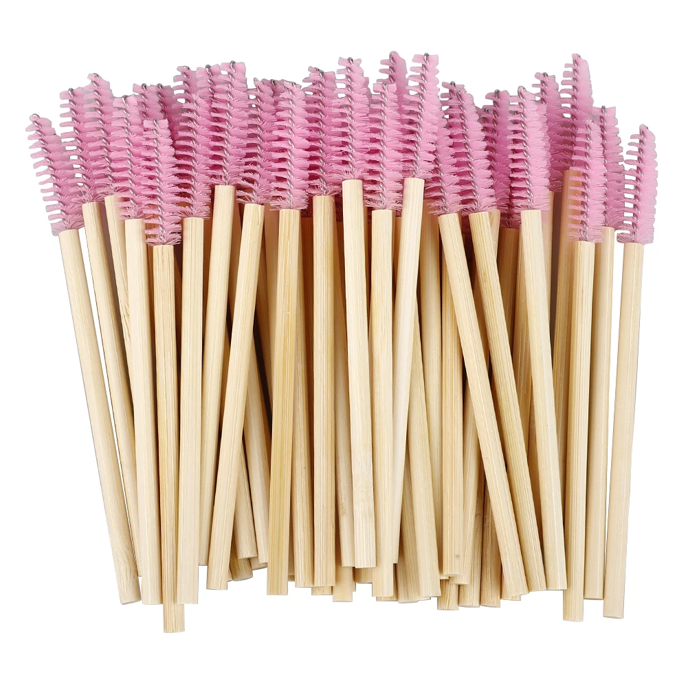 50pcs/lot Disposable Eyebrow Brush Mascara Wand Applicator Spoolers Eye Lashes Cosmetic Brushes Set Makeup Tools | Красота и здоровье