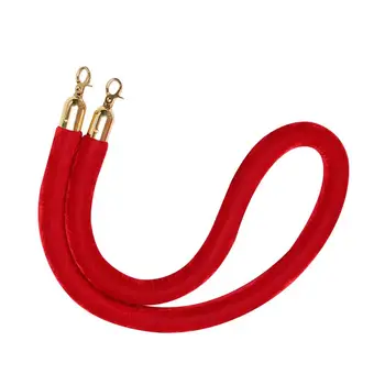 

1 PC 1.5m portable red rope obstacle rope durable crowd control with hook lint fixed hook rope safety rope Wholesale price