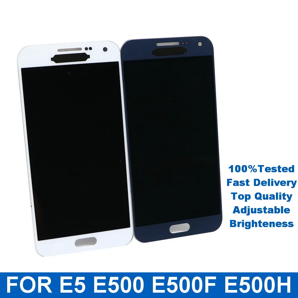 

Super AMOLED LCD for Samsung Galaxy E5 E500 E500F E500 phone LCD Display Touch Screen Digitizer Assembly With brightness control