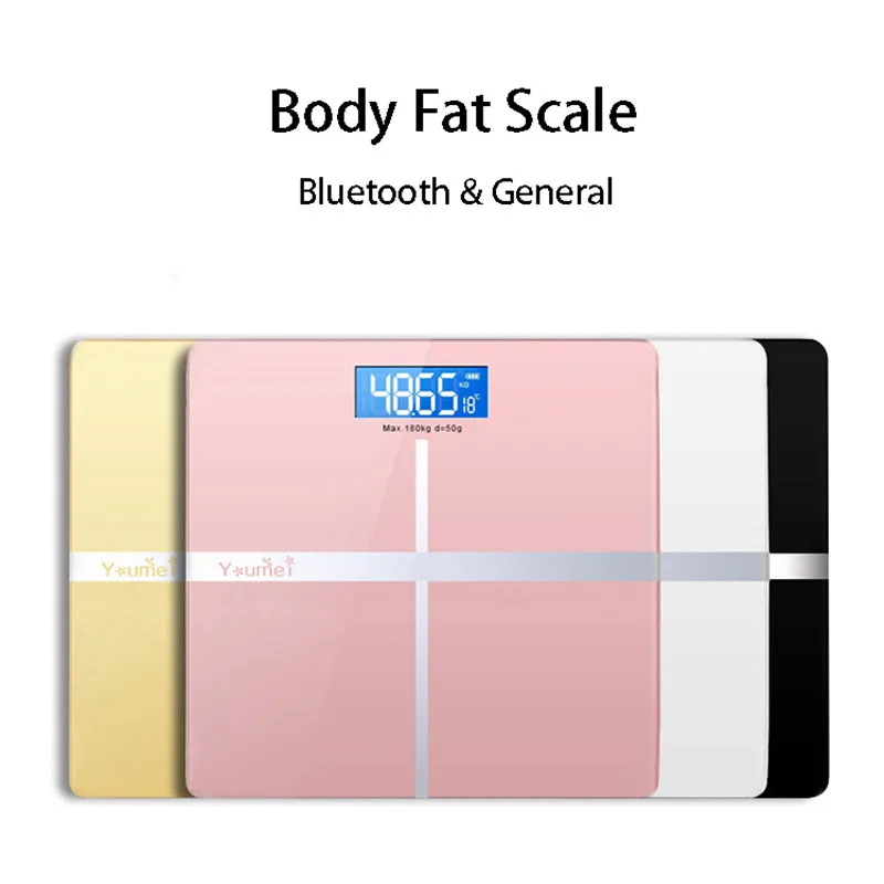 

Bluetooth bluetoothPrecision Bathroom Scale Body Smart Electronic Digital Weight Home Floor Balance Toughened Glass LED Display