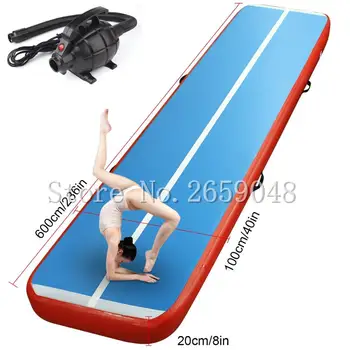 

Free Shipping 6m*1m*0.2m Inflatable Gymnastics Airtrack Floor Tumbling Air Track For Kids Adult One Free electronic Pump