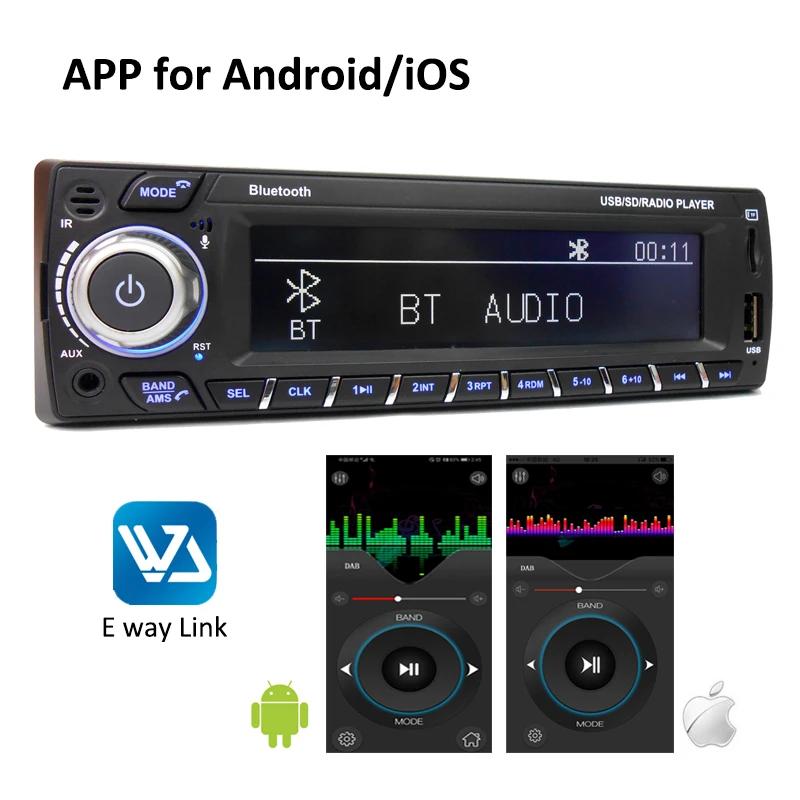 1 Din DAB Plus автомобильное радио Bluetooth стерео аудио A2DP Handsfree RDS FM AM TF USB APP пульты ISO In dash