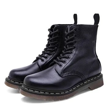 

Doc Couple Women Ankle Boots Work Boots Women Cow Leather Genuine Leather Boots Martens Autumn Botas Mujer Female Comfortable