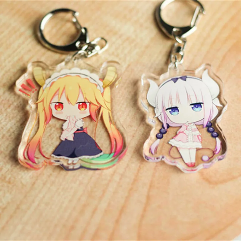 Брелок для ключей с аниме Miss Kobayashi's Dragon Maid акриловый милый брелок маленькой