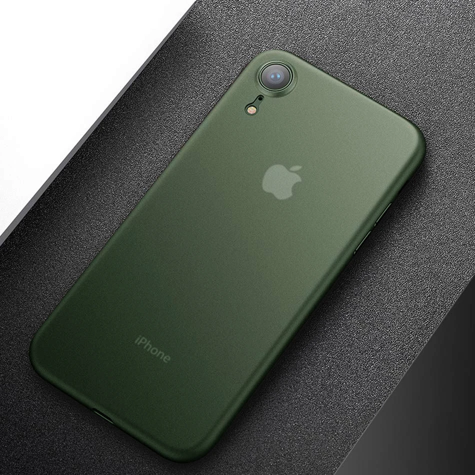 green Роскошный ультра тонкий 0,2 мм PP чехол для IPhone XR XS Max X противоударный бампер чехол для IPhone 7 8 6 6s Plus чехол для телефона - Цвет: green