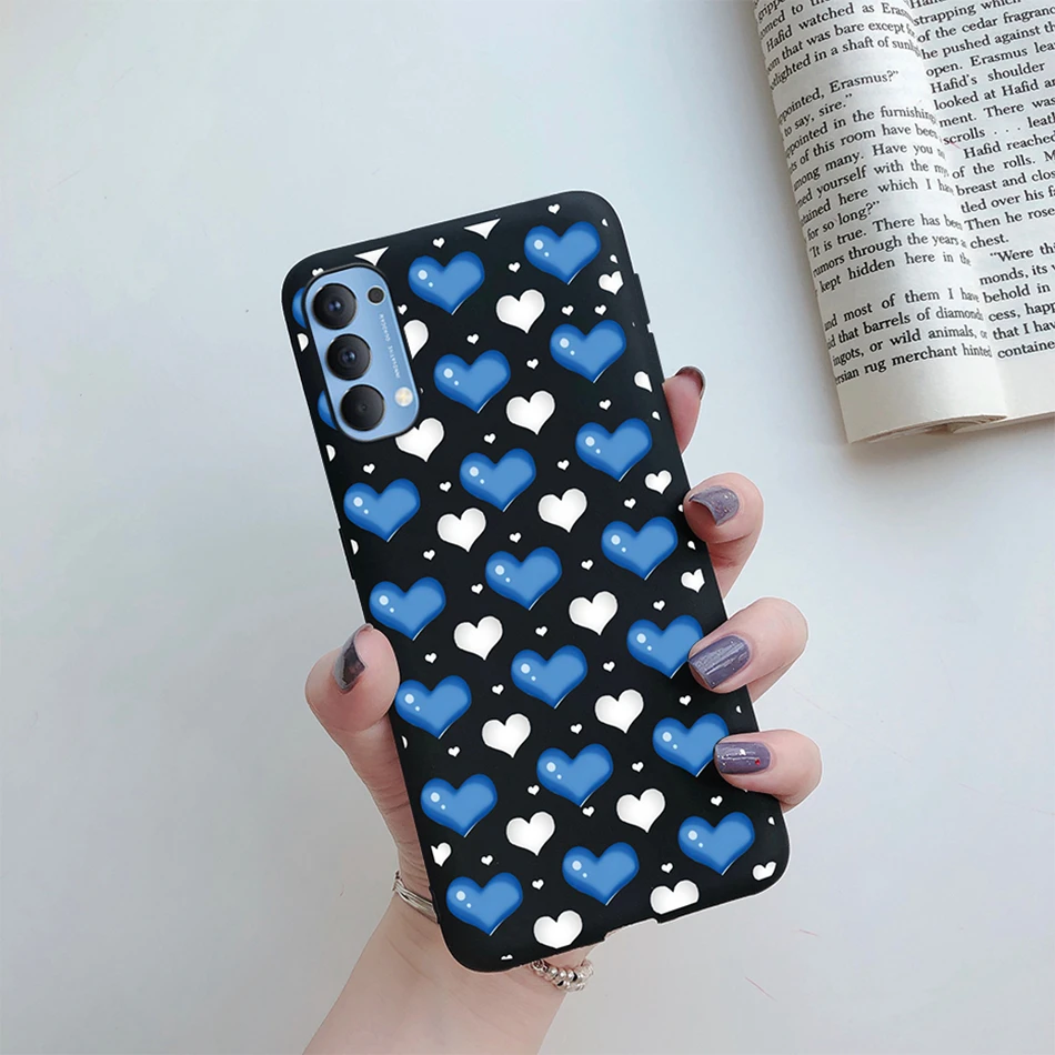 oppo cover For Oppo Reno4 Case Reno 4 Pro Soft Silicone Cute Heart Couple Phone Back Cover For Oppo Reno 4 Reno4 Pro 5G Cases Fundas Capa phone cover oppo