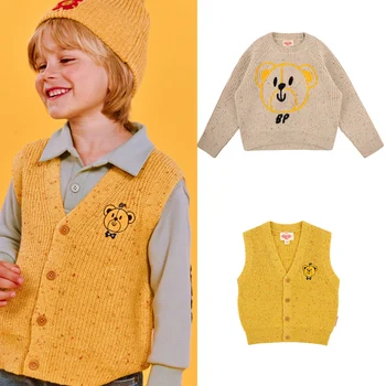 

2020 Bebe Brand New Autumn Winter Kids Sweaters For Boys Girls Cute Bear Kint Sweaters Baby Child Fashion Cotton Outwear Clothes