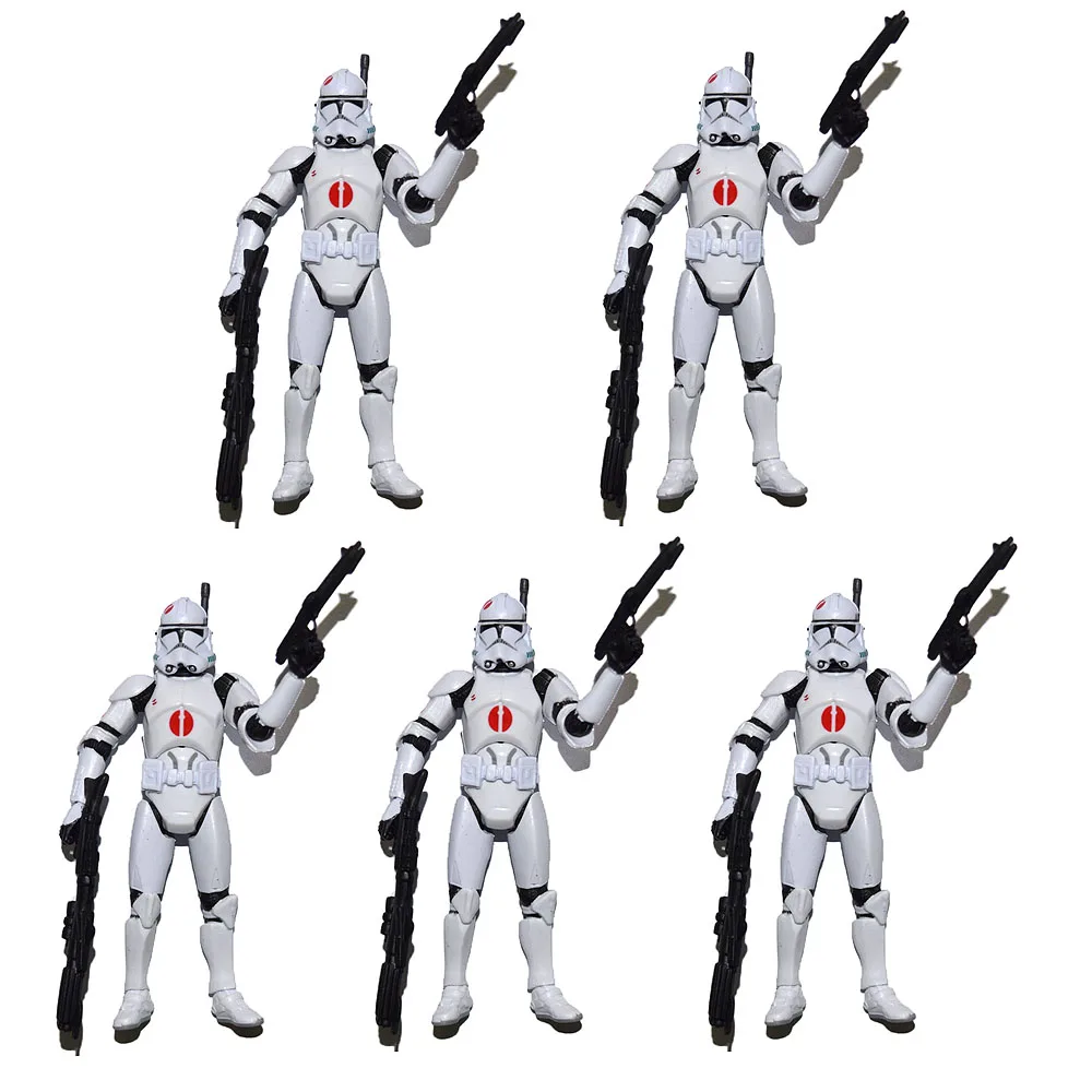 Lot of 5 Star Wars 442ND Battallion Clone Trooper 3.75/" Loose Action Figure