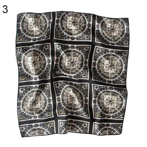 3 Теги de moda bufanda высокое качество para mujer pequeños cuadrados suaves bufanda фарфор de la cabeza con estampado de r - Цвет: 3