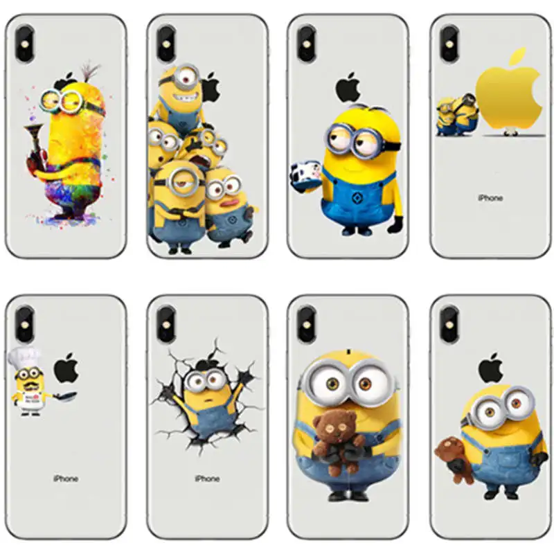 Для iphone 7 6 6s 8 plus чехол Гадкий я Миньоны для XS Max 5S XR 5 X fundas мягкий прозрачный |