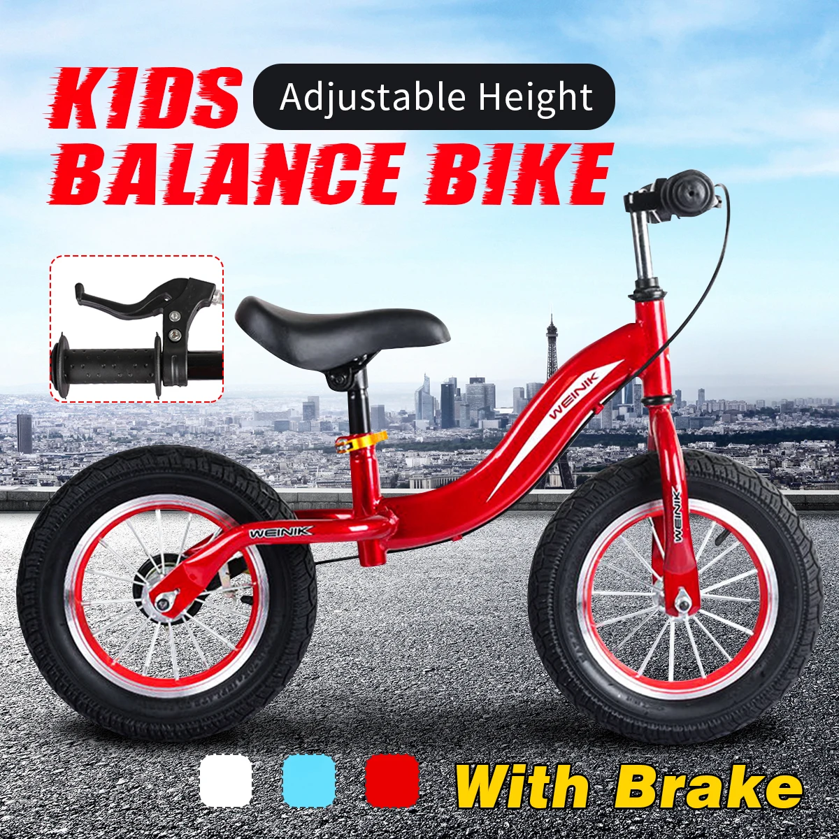 

12 Inch Children's Balance Bike with Braker Walker Kids Ride on Toy Gift for 2-6years old Children for Learning Walk Scooter