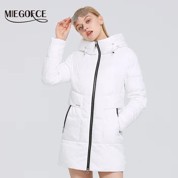 

MIEGOFCE 2020 Winter New Women's Cotton Jacket Nedium Length Simple Windproof Jacket Women Coats Fashion Stylish Women Parkas