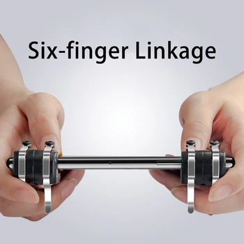 

new Six-finger Linkage Phone Gaming Trigger L1R1 Shooter Controller Mobile Game Fire mechanical Button Aim Key For PUBG Fortnite