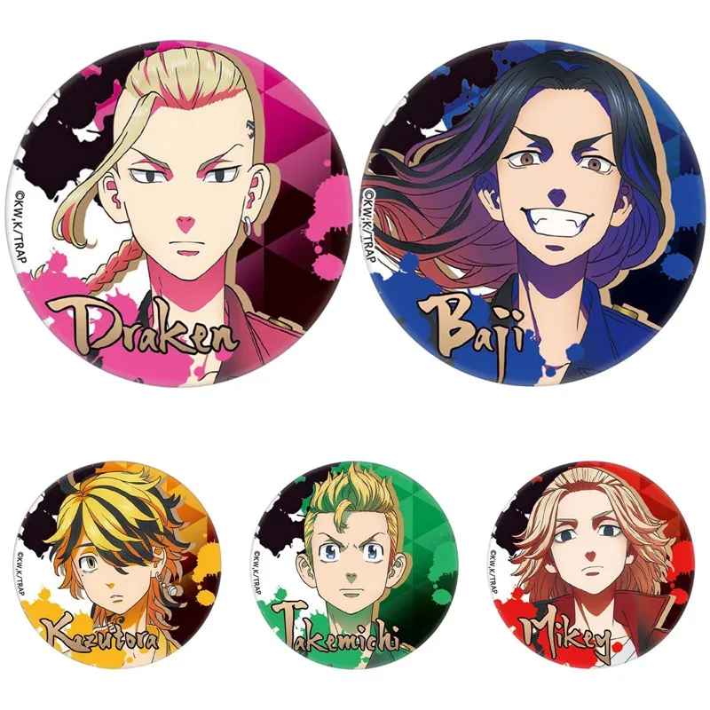 Anime Tokyo Revengers Brooch Cartton Metal Badge Pin Cosplay Accessories Buttons Collection Gift Props Decor Model Plate