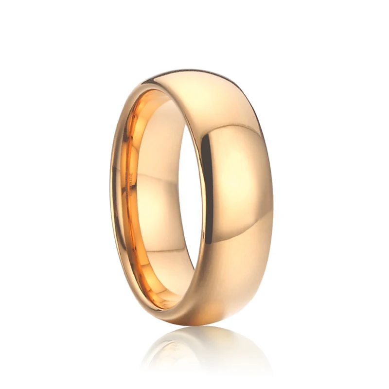 Обручальное кольцо для пары из карбида вольфрама, подарок для мужчин и женщин, розовое золото