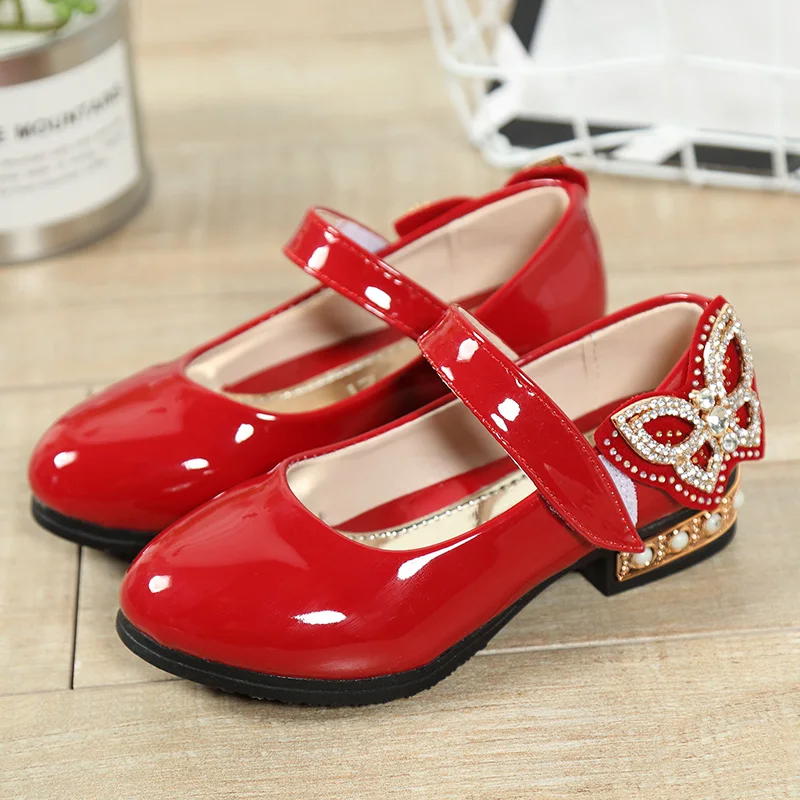 

New Cool Girls Children Princess Shoe Red Girls Slip On Casual Shoes For Kids Designer Baby Girls Walking Shoes Cheap Girls Shoe