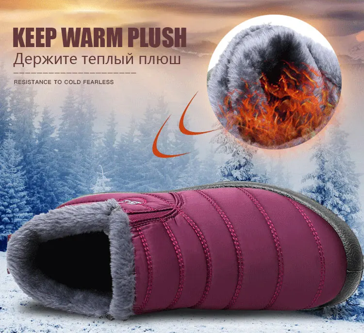 Women snow boots new waterproof winter boots women shoes solid casual shoes woman keep warm plush winter shoes women boots
