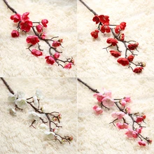 Искусственные шелковые цветы сливы, вишни, искусственные цветы, цветы сакуры, ветви деревьев, свадебные украшения для дома