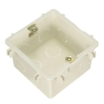 

86*86mm Cassette Universal White Wall Mounting Box for Wall Switch and Plastic Enclosure Socket Back Box Outlet 86mm 10/20pcs