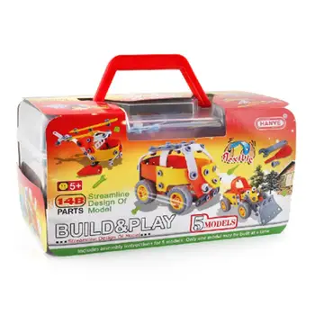 

148PCS Children's Simulation Suitcase Educational Toy Tool Set Play Classic Plastic Toy Car Screw Screw Portable Assembly Set