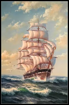 

Embroidery Counted Cross Stitch Kits Needlework - Crafts 14 ct DMC Color DIY Arts Handmade Decor - Frigate