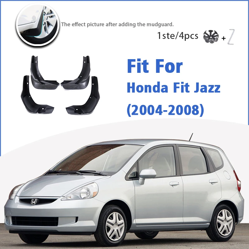 

Mudguard For Honda Fit Jazz Hatchback 2004 2005 2006 2007 2008 Front Rear 4pcs Mudflaps Mudguards Splash Guard Fender Mud Flap