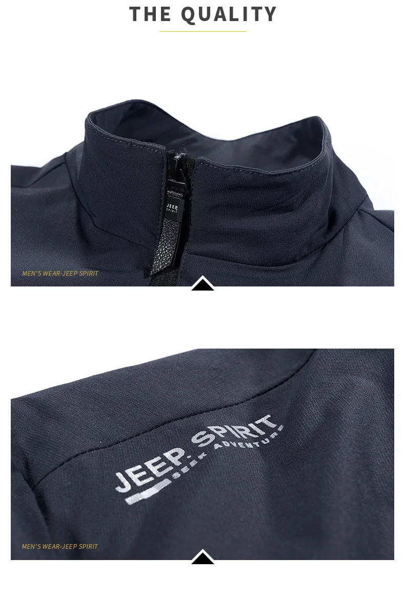 JEEP SPIRIT/Брендовое осеннее пальто для мужчин; Повседневная сетчатая юбка с воротником-стойкой; быстросохнущая военная куртка; мужская куртка; большие размеры; M-4XL; Hombre