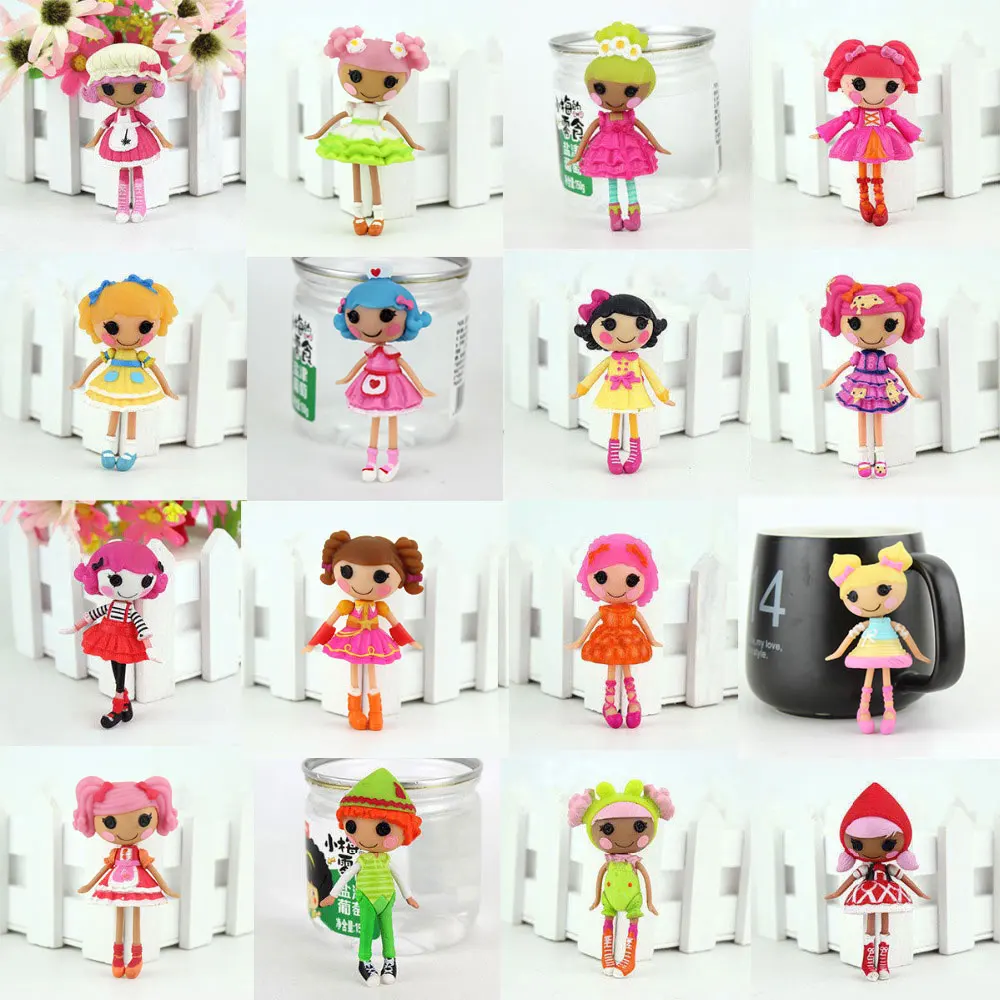 16 шт. мини куклы Lalaloopsy в одном, 3 дюйма оригинальные мини MGA куклы Lalaloopsy для детских игрушек, игровой дом каждый уникальный