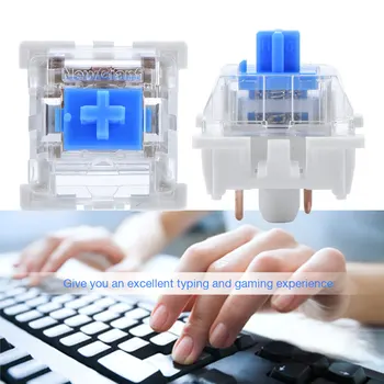 

Blue 10 PCs Transparent Mechanical Keyboard Switch Plate Mounted Switch for NewGiant RGB Series