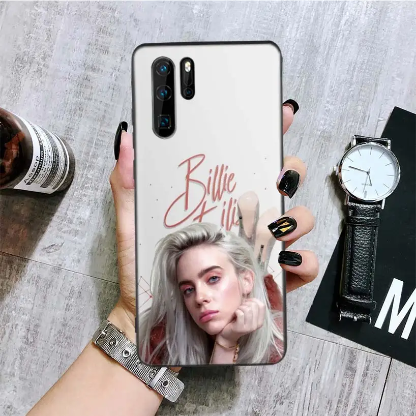 Billie Eilish музыкальный певец черный чехол для телефона huawei mate 30 20 10 P30 P20 P10 Pro Lite P Smart Z Роскошный чехол Shel