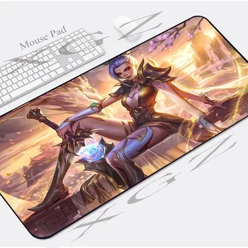

XGZ Anime Peach Sexy Girl Custom Large Mouse Pad Black Locking Edge Computer Keyboard Desk Slip for Csgo 900x400 / 900x300