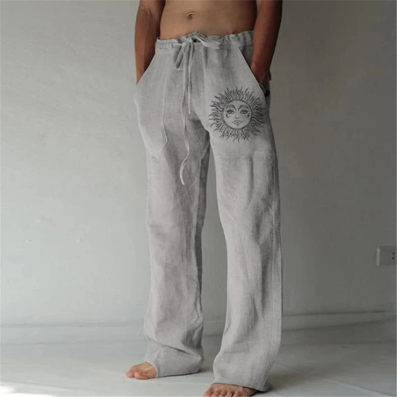 Men's Jogger Trousers Wide Leg Pants Hip Hop Avatar Print Plus Size For Men