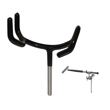 

Easyhood Boompole Holder Stainless Steel Shaft Hands Free Coated Boom Pole Holder 3-1/2" Fit on C-Stands Mic Stand Fixed Postion