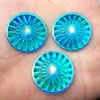 30mm Shiny AB Round Flatback Resin Rhinestone Applique Stones and Crystals DIY Clothing Buttons Accessories 8pcs-E79 ► Photo 3/6