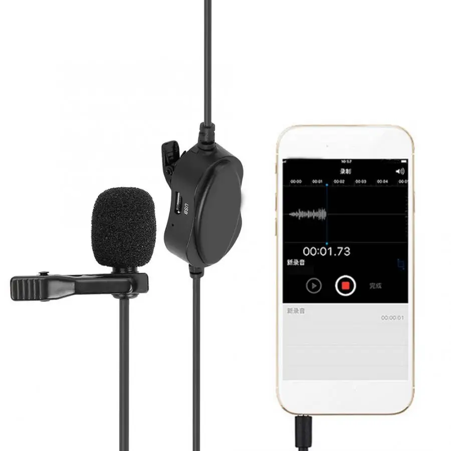 New YELANGU MY2 Omnidirectional Audio Video Record Lapel Microphone for Recording Live Broadcast