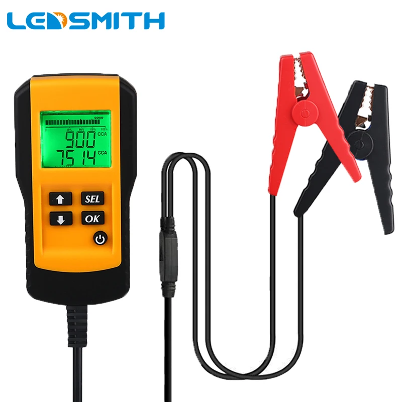

12V Vehicle Car Battery Tester Digital Battery Analyzer Automotive Battery Condition Analyzer Voltage Ohm CCA Diagnostic Test