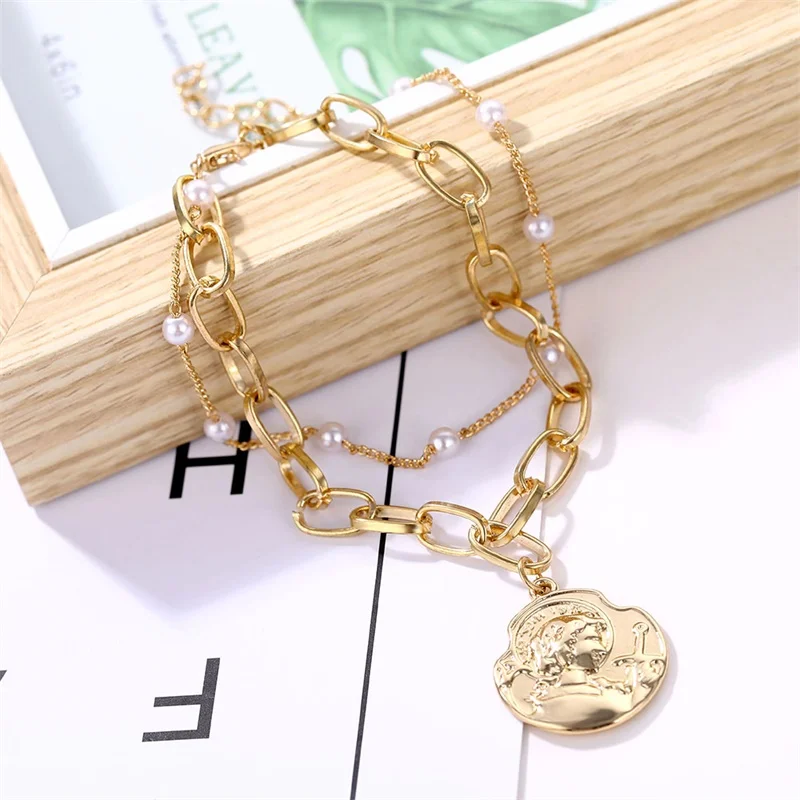 

VKME Special Offer Pendant bracelet New Style Brand Women Bracelet Rose Flower Pearl Bracelets Gold Chain Bracelets Fashion