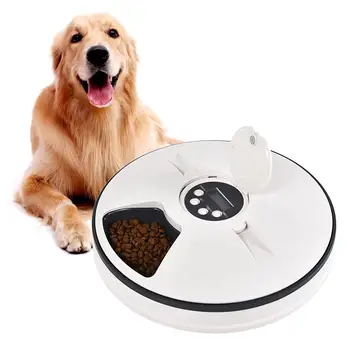 

Upgraded Automatic Pet Feeder Timing 6 Meals Food Distribution Unmanned Feeding Machine Automatic Pet Feeder for Dog Cat Rabbit