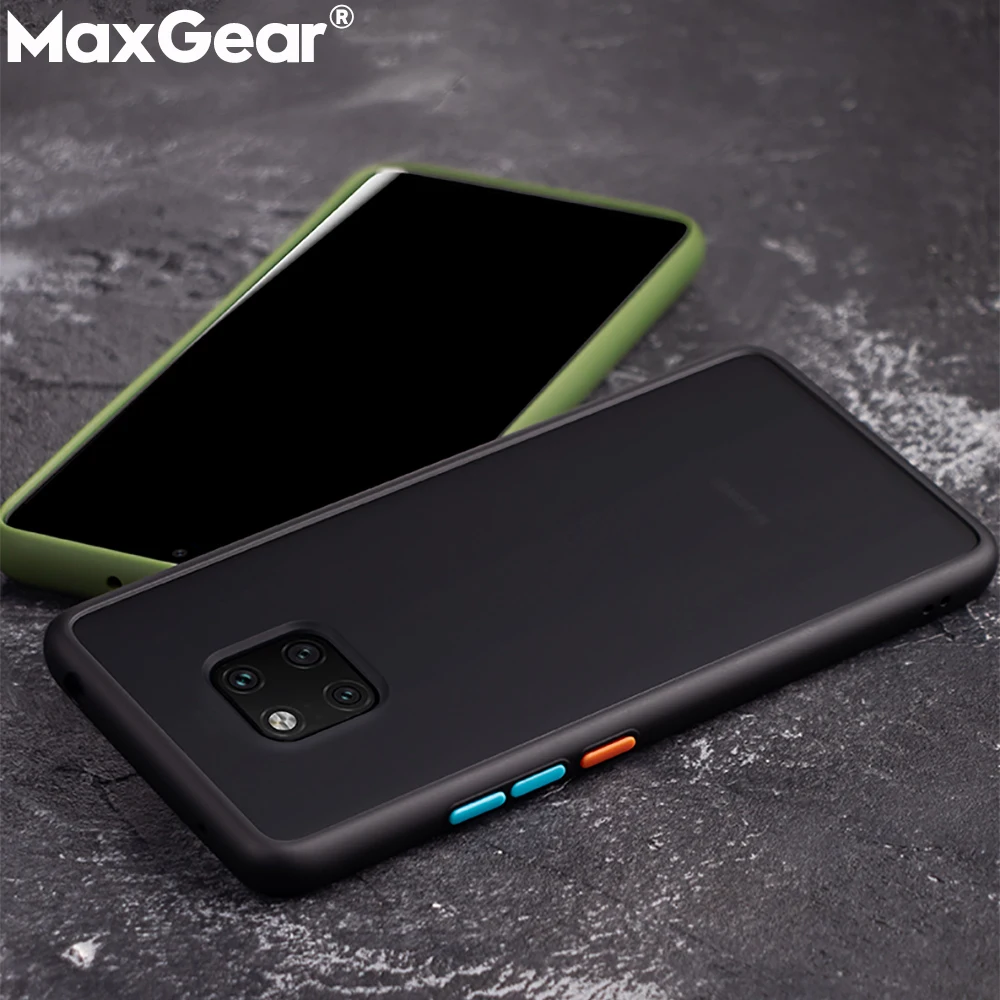 

Ultra Thin Clear Matte Case For Huawei Mate 20 Pro P30 Mate20 P 30 Shockproof Cover Fashion Contrast Color Hard Frosted Funda PC