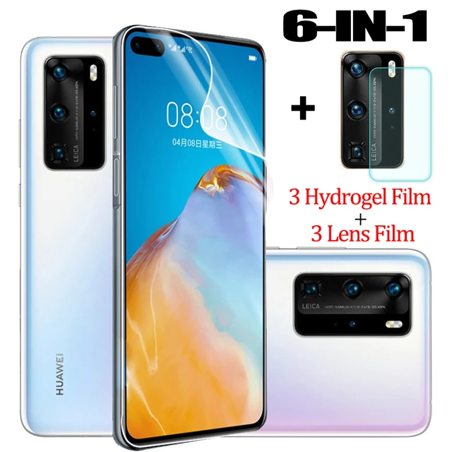 hydrogel film for p 40 huawei p40 pro camera glass p 40 pro screen protector p 40 lite huawei p40 lite e hidrogel huawei-p40pro 6-in-1