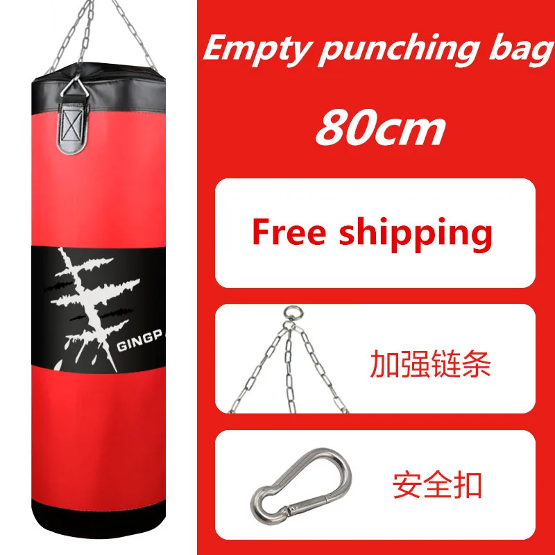 red 80cm 80 100 см пустой кик боксерская груша песочница для взрослых ММА Муай Тай Спорт фитнес тренировка оборудование для упражнений - Цвет: red 80cm