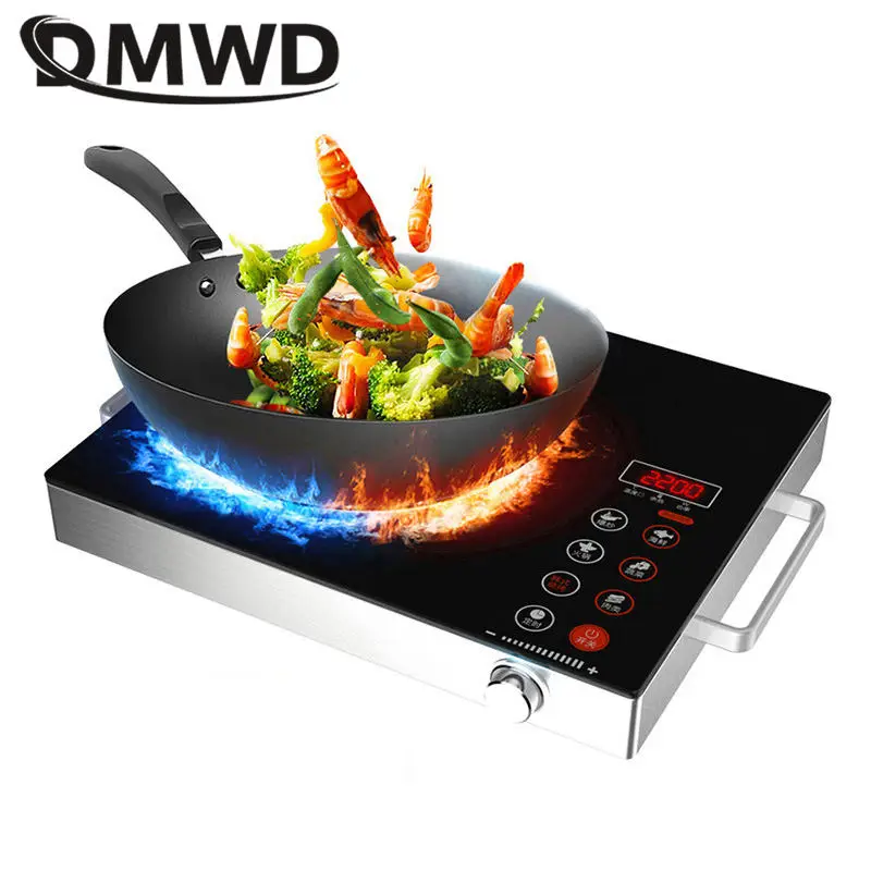 DMWD multifunction Induction Cooker 2200W Hot pot stove genuine electric ceramic stove kitchen appliance high power stir-fryer