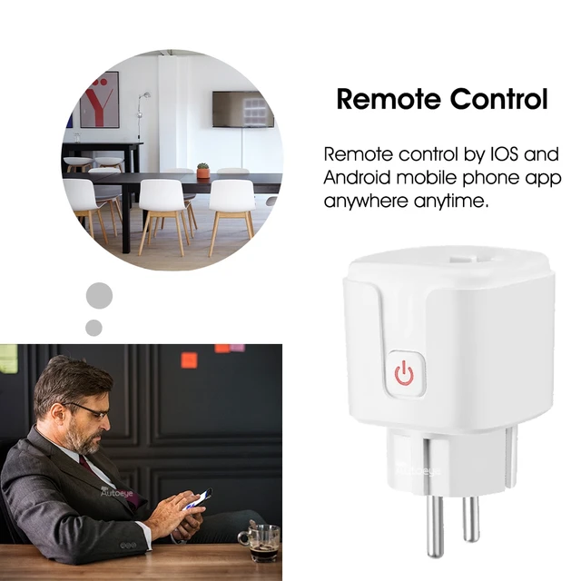 WiFi Smart Plug 16A EU Socket Tuya Smart Life APP Work with Alexa Google Home Assistant Voice Control Power Monitor Timing 5