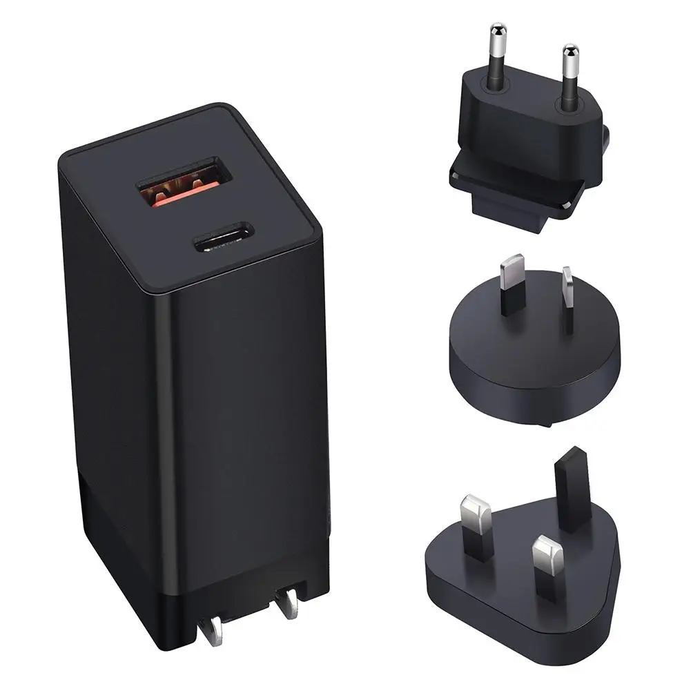 Быстрая зарядка QC 4 0 PD 3 Type-c USB два порта 65 Вт зарядное устройство для телефона